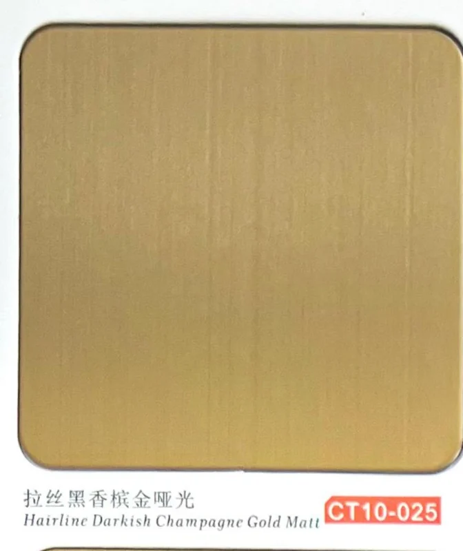 CT10-025 Hairline Darkish Champagne Gold Matt catalogue finish reference