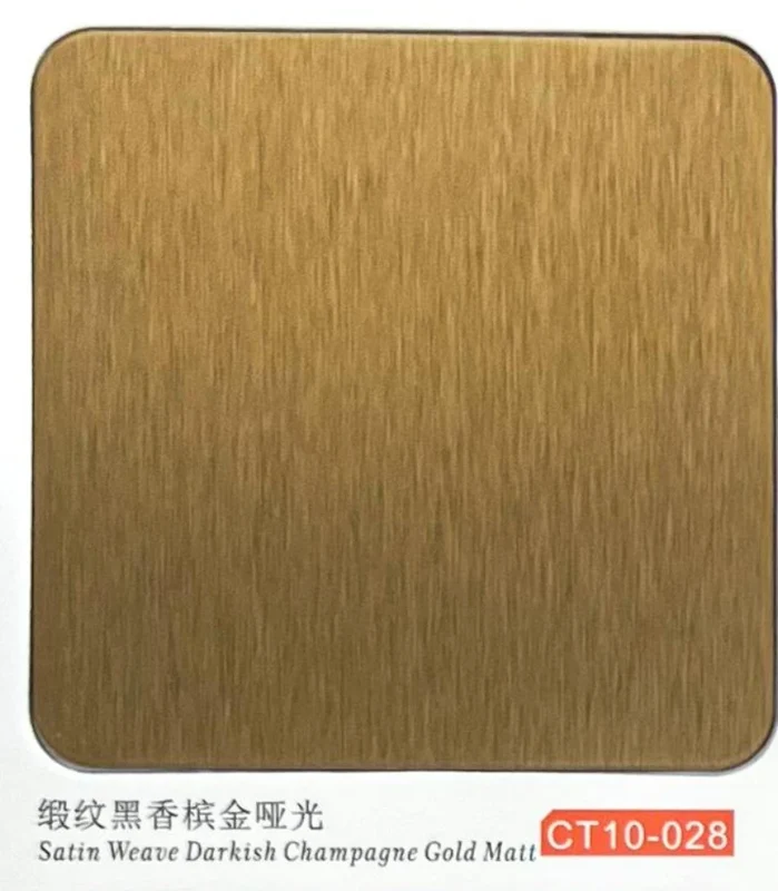 CT10-028 Satin Weave Darkish Champagne Gold Matt catalogue finish reference