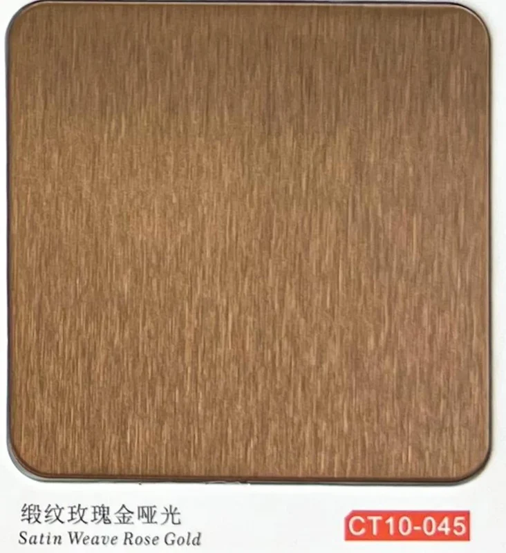 CT10-045 Satin Weave Rose Gold catalogue finish reference