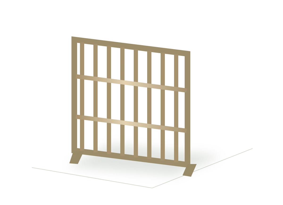 Schematic architectural stainless steel screen illustration