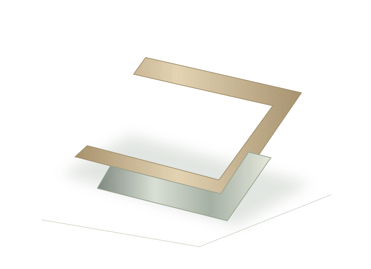 Schematic architectural stainless steel trim illustration