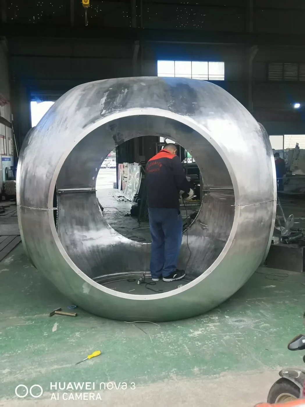 Double-curved stainless steel panel product reference from existing supply library